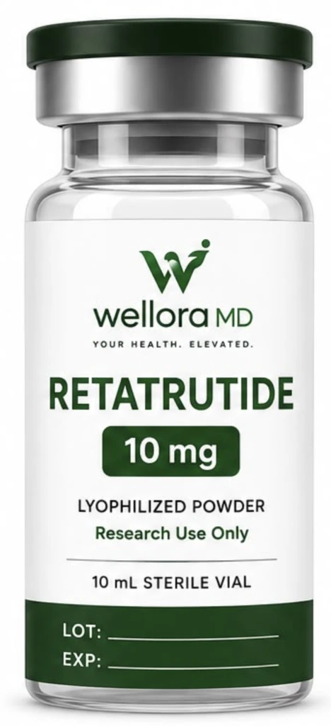 Supplied WellOraMD retatrutide vial reference